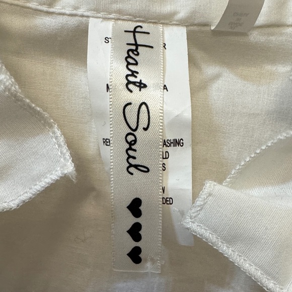 Heart Soul White and Black Ruffled Blouse - Picture 2 of 5